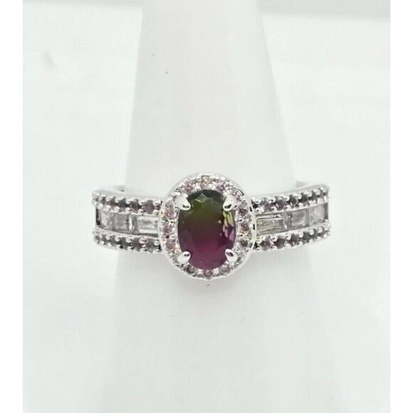 Jewelry - Bomb Party Ring ~ Lab Created Green Purple Alexandrite ~ Someone Like You ~ Sz 7